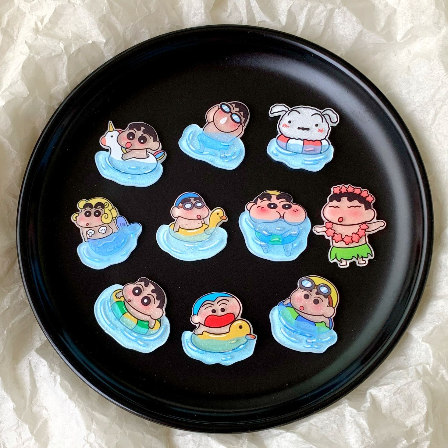 Case Fans - Декоративные 3D-наклейки с персонажами Crayon Shin-chan: