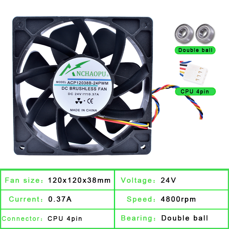 Вентилятор ACP12038B-24PWM 120 – обзор и цена Case Fan Controller