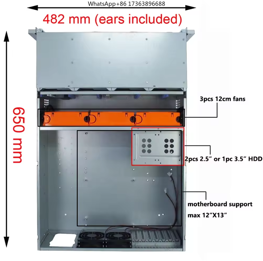 Корпус для сервера 4U с 24 отс – обзор и цена Case Fans